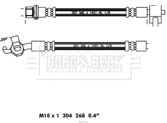 Flexible de frein BORG & BECK BBH7732