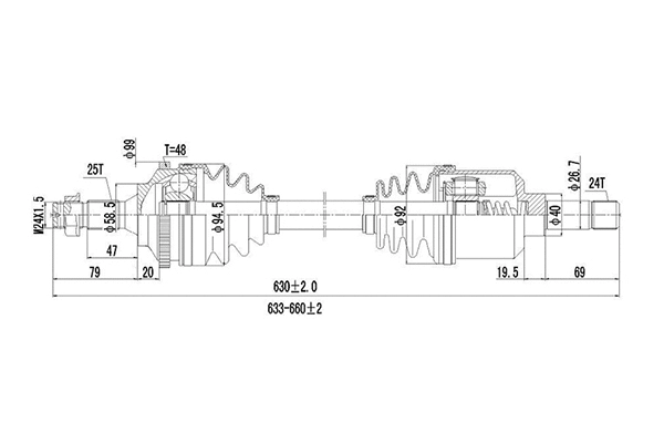 Arbre de transmission DYNAMATRIX DDS245152