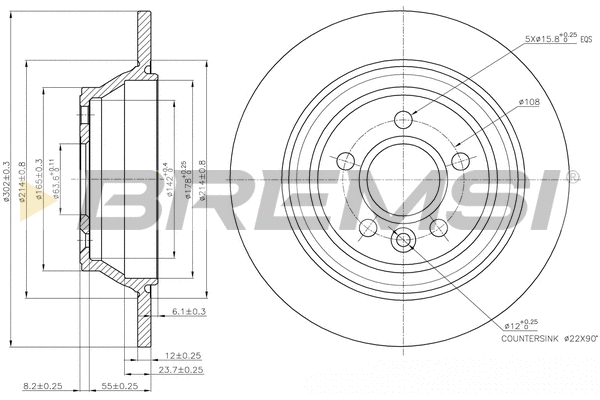 Disque de frein BREMSI CD7719S