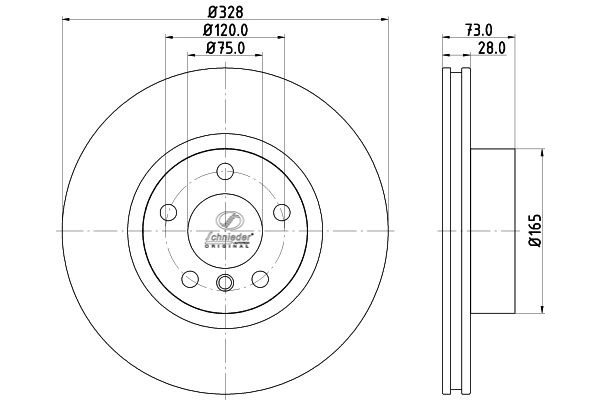 Disque de frein SCHNIEDER AUTOTECH BMS55.00323