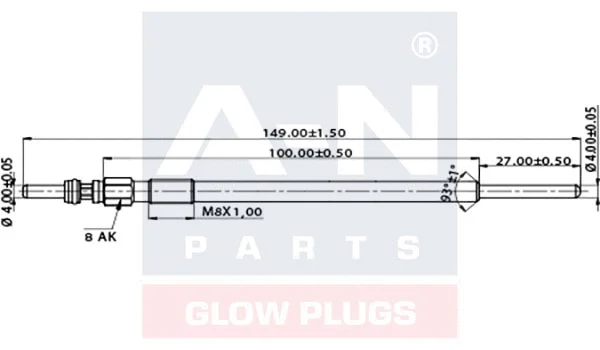 Bougie de préchauffage A-N PARTS A-N149014