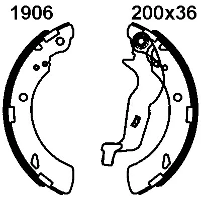 Jeu de mâchoires de frein BSF 01906
