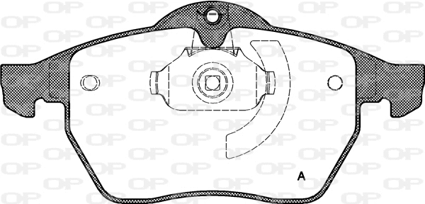 Kit de plaquettes de frein, frein à disque OPEN PARTS BPA0390.10