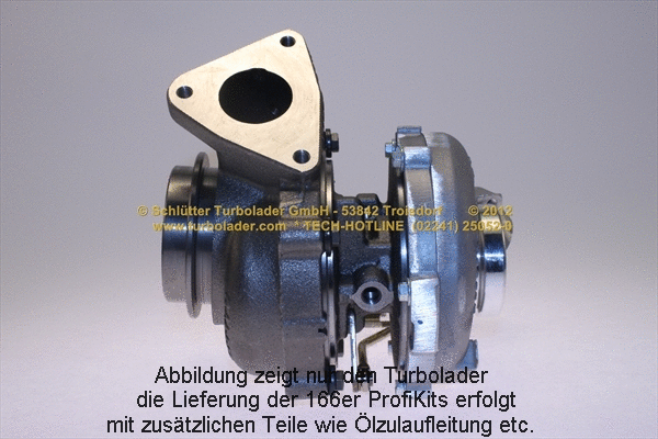 Turbocompresseur, suralimentation SCHLÜTTER TURBOLADER 166-00535MAX
