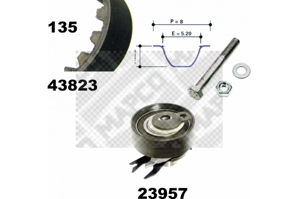 Kit de courroie crantée MAPCO 23823