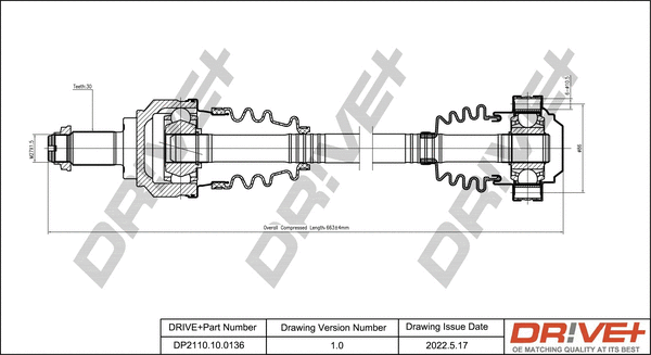 Arbre de transmission Dr!ve+ DP2110.10.0136