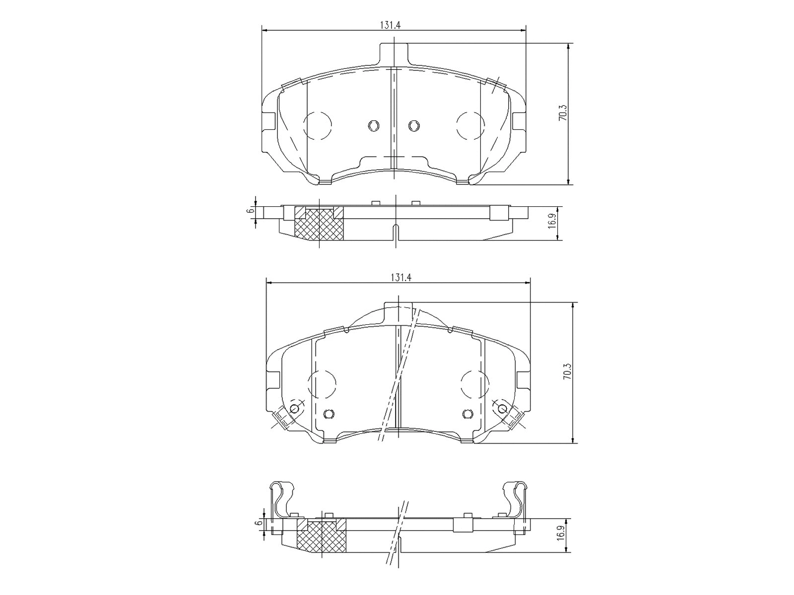 Kit de plaquettes de frein, frein à disque A.Z. Meisterteile AZMT-44-022-1347