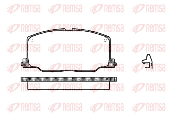 Kit de plaquettes de frein, frein à disque REMSA 0268.04