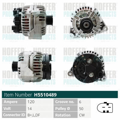 Alternateur HOFFER H5510489