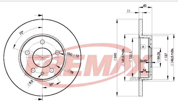 Disque de frein FREMAX BD-1437