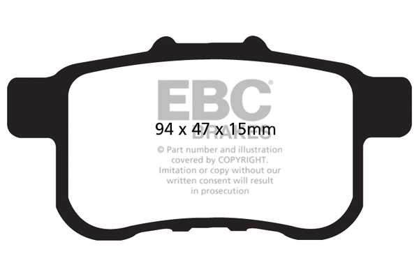 Kit de plaquettes de frein, frein à disque EBC Brakes DP21987