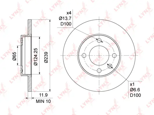 Disque de frein LYNXAUTO BN-1191