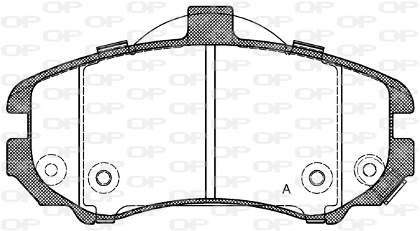 Kit de plaquettes de frein, frein à disque OPEN PARTS BPA1194.02