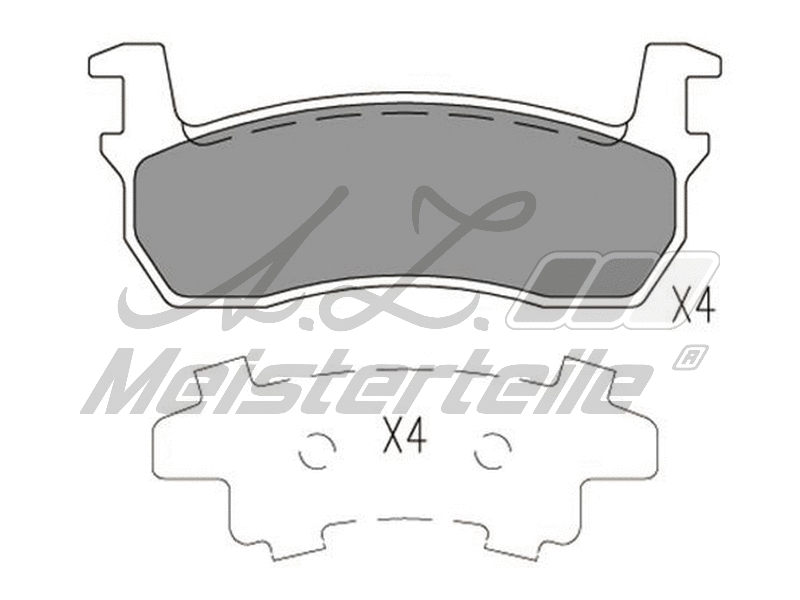 Kit de plaquettes de frein, frein à disque A.Z. Meisterteile AZMT-44-022-2249