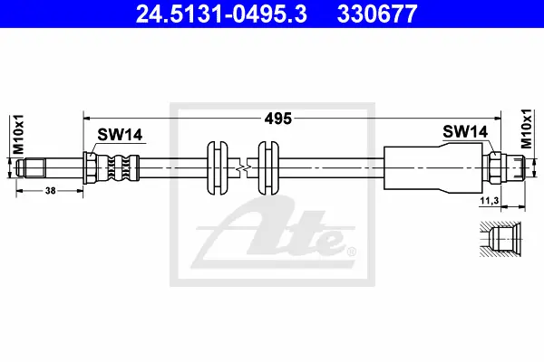 Flexible de frein ATE-APAC 24.5131-0495.3