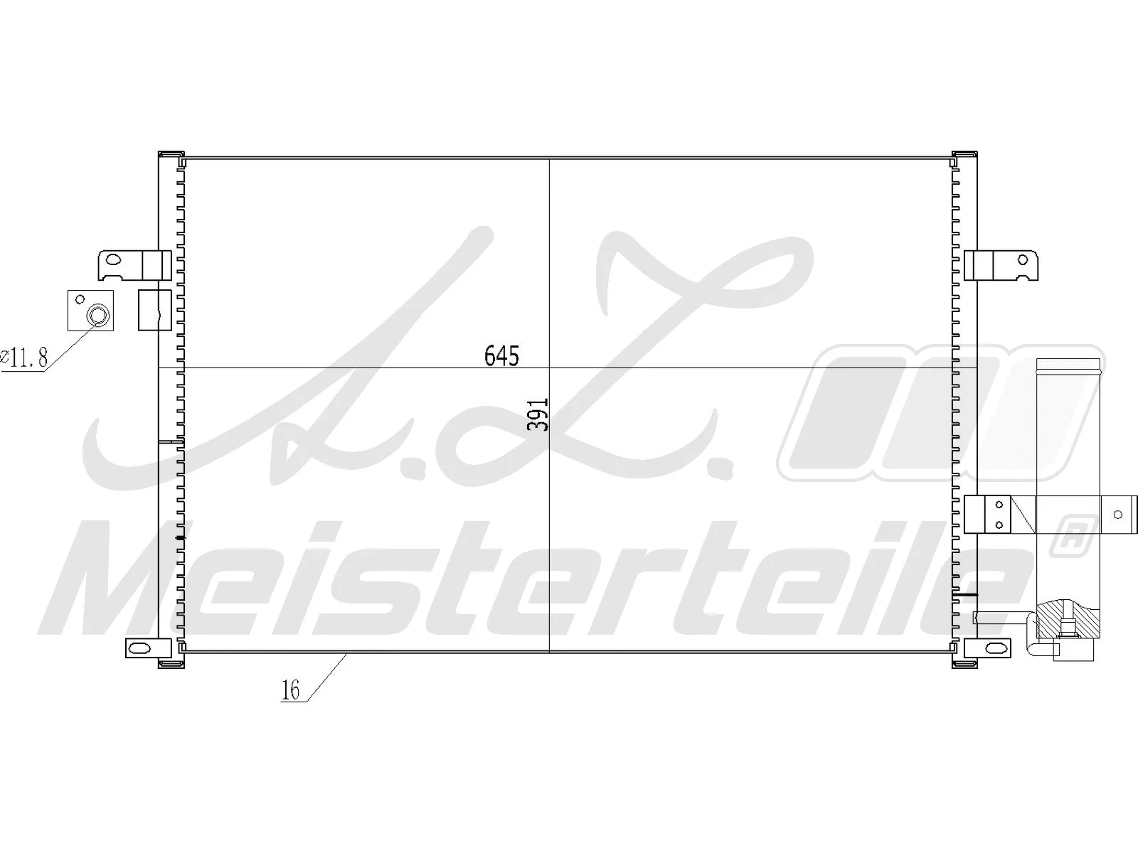 Condenseur, climatisation A.Z. Meisterteile AZMT-45-030-1114