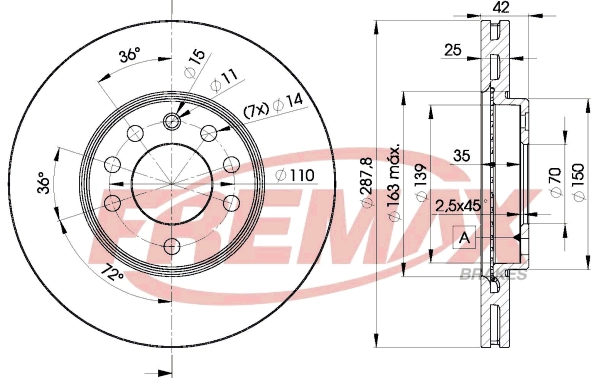 Disque de frein FREMAX BD-9043