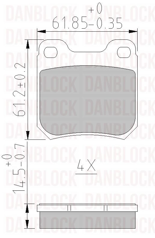 Kit de plaquettes de frein, frein à disque DANBLOCK DB 510114