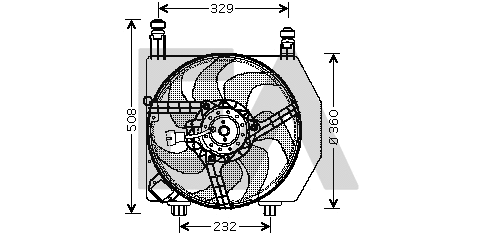 Ventilateur, refroidissement du moteur EACLIMA 33V22024