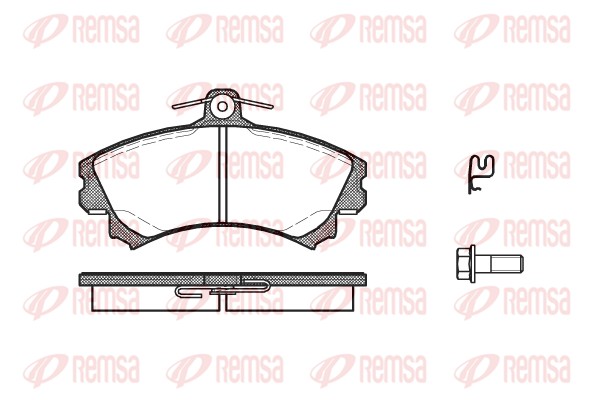 Kit de plaquettes de frein, frein à disque REMSA 0590.21