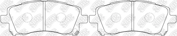 Kit de plaquettes de frein, frein à disque NiBK PN7390