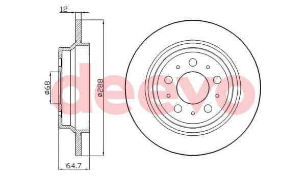 Disque de frein DEEVO BD12480