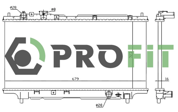 Radiateur, refroidissement du moteur PROFIT 1740-0223