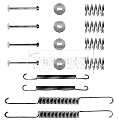 Kit d'accessoires, mâchoire de frein BORG & BECK BBK6114