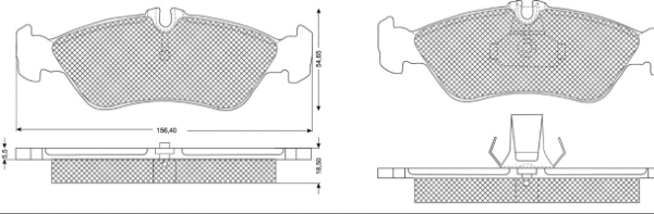 Kit de plaquettes de frein, frein à disque MTR MT492