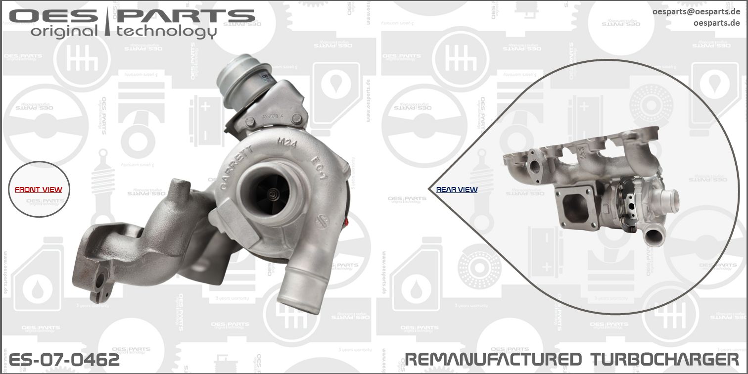 Turbocompresseur, suralimentation OES PARTS ES-07-0462