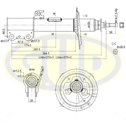 Amortisseur G.U.D. GSA334319