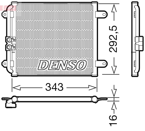 Condenseur, climatisation DENSO DCN02032