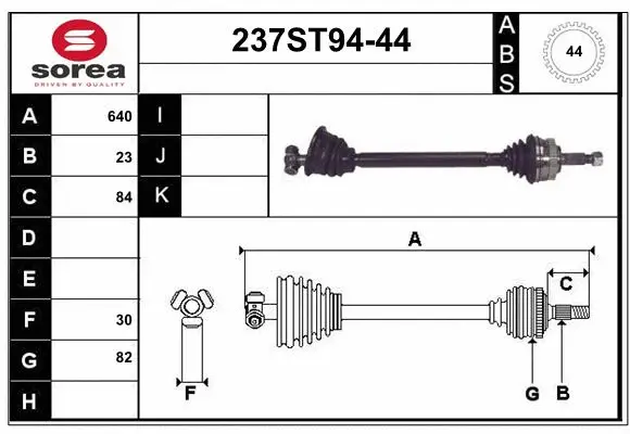 Arbre de transmission STARTCAR 237ST94-44