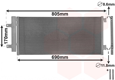 Condenseur, climatisation VAN WEZEL 37015705