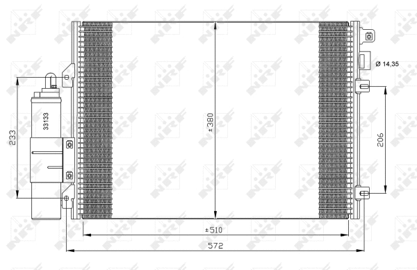 Condenseur, climatisation NRF 35771