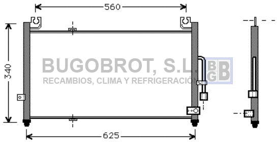 Condenseur, climatisation BUGOBROT 62-MZ5104