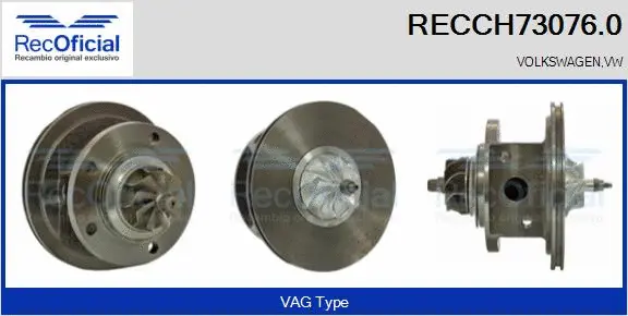 Groupe carter, turbocompresseur RECOFICIAL RECCH73076.0