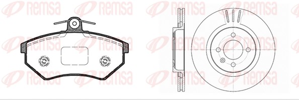 Kit de freins, frein à disques REMSA 8134.03