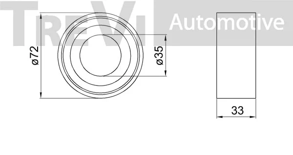 Kit de roulements de roue TREVI AUTOMOTIVE WB2087