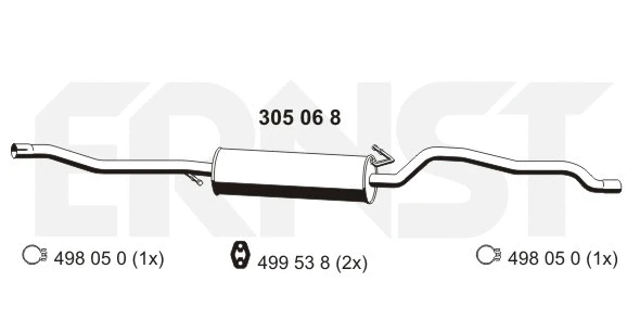 Silencieux central ERNST 305068