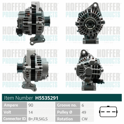 Alternateur HOFFER H5535291