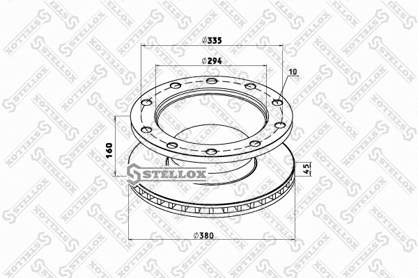 Disque de frein STELLOX 85-00807-SX