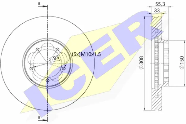 Disque de frein ICER 78BD6539-1