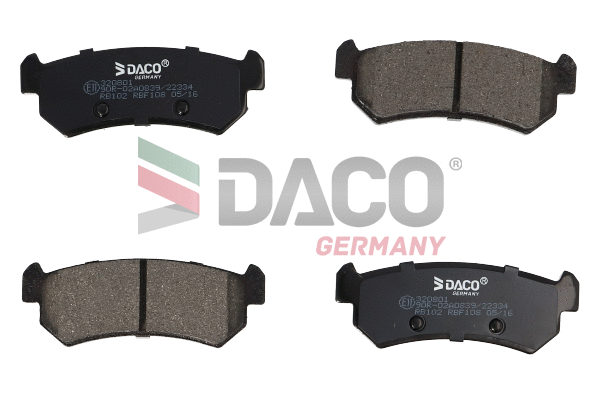 Kit de plaquettes de frein, frein à disque DACO Germany 320801