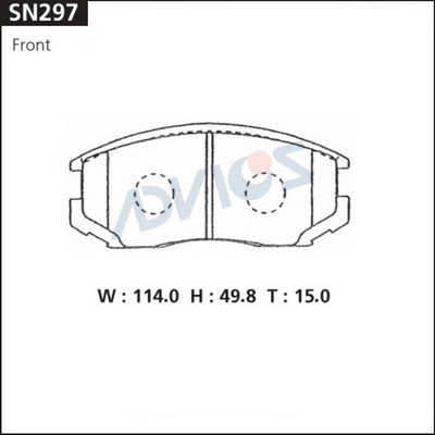 Kit de plaquettes de frein, frein à disque ADVICS SN297