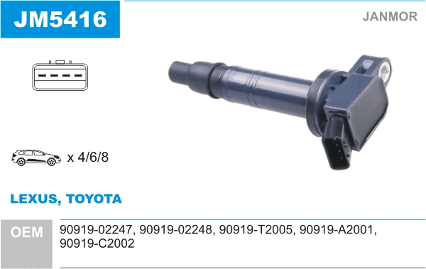 Bobine d'allumage JANMOR JM5416