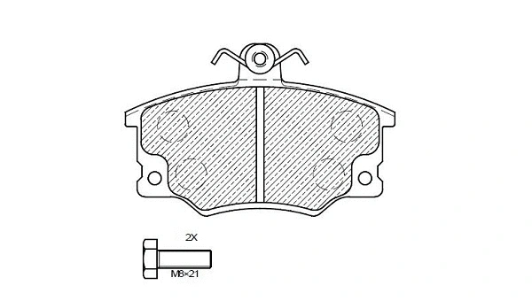 Kit de plaquettes de frein, frein à disque KLAXCAR FRANCE 24337z