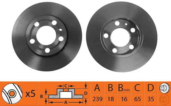 Disque de frein SB BR33128T