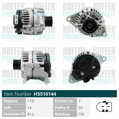 Alternateur HOFFER H5510144