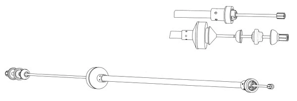 Tirette à câble, commande d'embrayage CEF RT01183